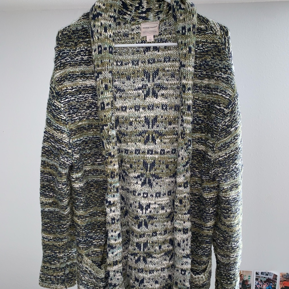 Green-Blue knit cardigan